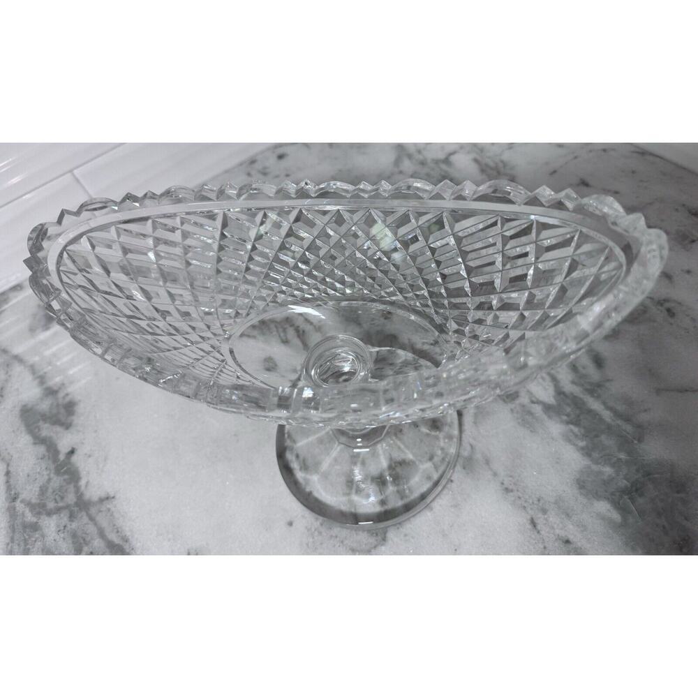 Waterford Prestige Collection Crystal Compote Centerpiece Boat Bowl 13” - Picture 8 of 13